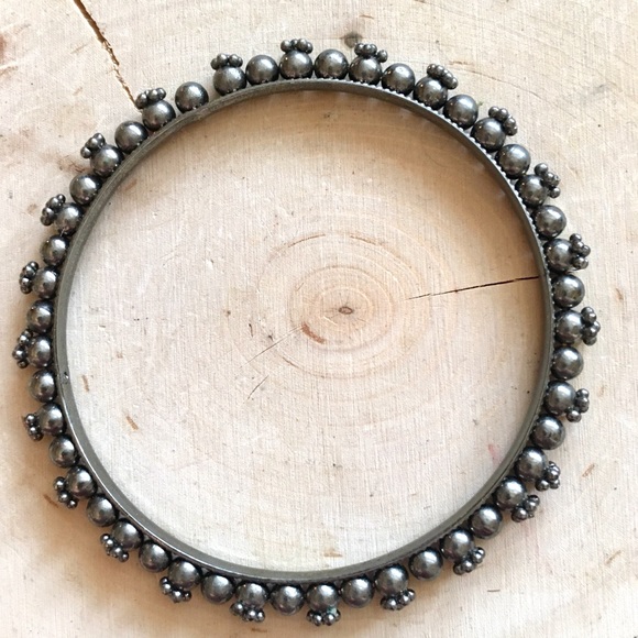 Silver Bangle Boho Bracelets Set - Picture 4 of 4